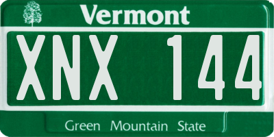 VT license plate XNX144