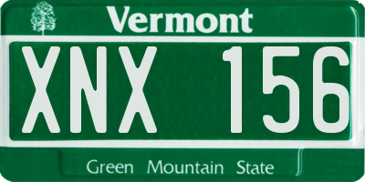 VT license plate XNX156
