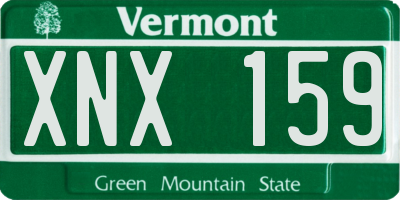 VT license plate XNX159