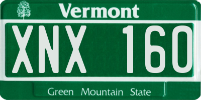 VT license plate XNX160