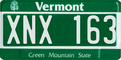 VT license plate XNX163