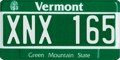 VT license plate XNX165