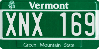 VT license plate XNX169