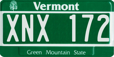 VT license plate XNX172