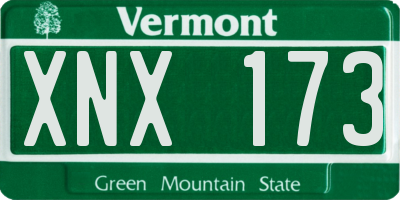 VT license plate XNX173