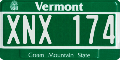 VT license plate XNX174