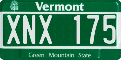 VT license plate XNX175