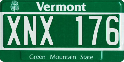 VT license plate XNX176