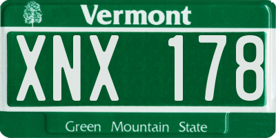VT license plate XNX178