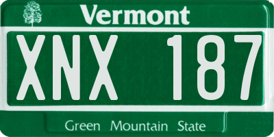 VT license plate XNX187