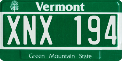 VT license plate XNX194