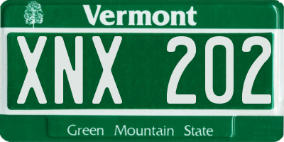 VT license plate XNX202