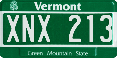VT license plate XNX213