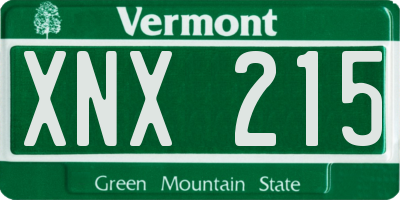 VT license plate XNX215