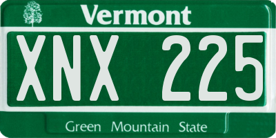 VT license plate XNX225