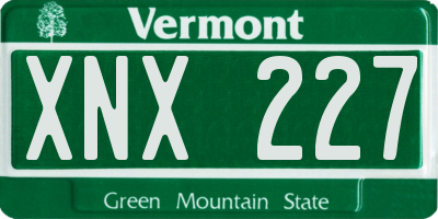 VT license plate XNX227