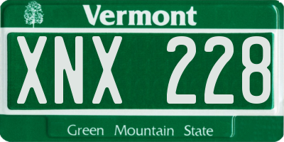 VT license plate XNX228