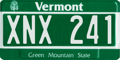 VT license plate XNX241