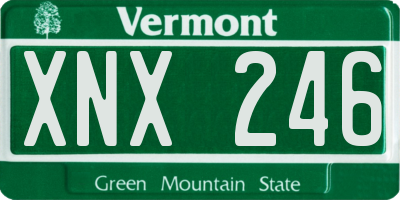 VT license plate XNX246