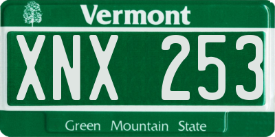 VT license plate XNX253
