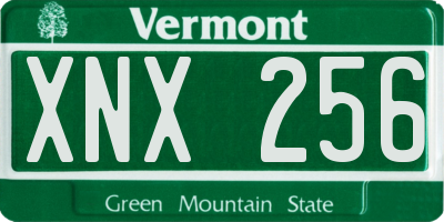 VT license plate XNX256
