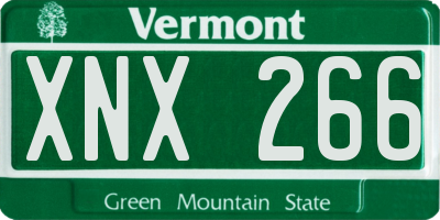 VT license plate XNX266