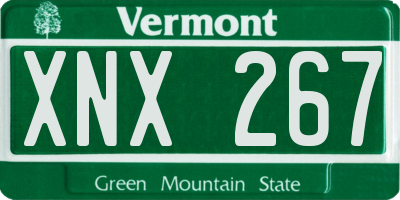 VT license plate XNX267