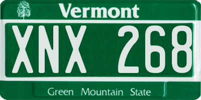 VT license plate XNX268