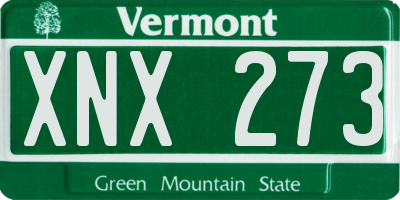 VT license plate XNX273