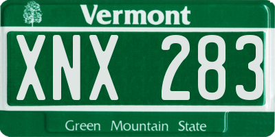 VT license plate XNX283