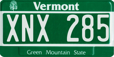 VT license plate XNX285