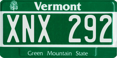 VT license plate XNX292