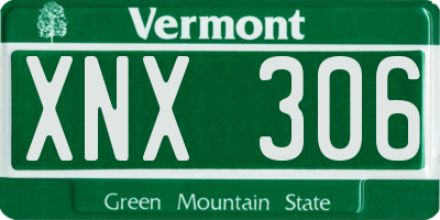 VT license plate XNX306
