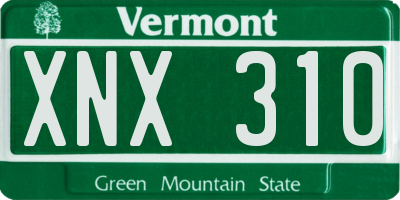 VT license plate XNX310