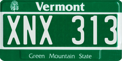 VT license plate XNX313