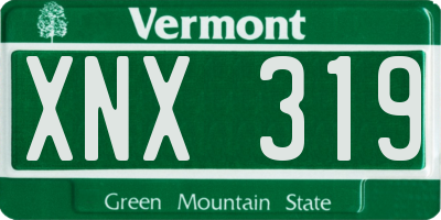 VT license plate XNX319