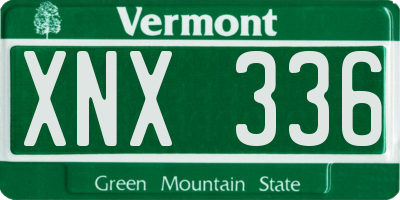 VT license plate XNX336