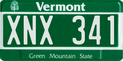 VT license plate XNX341