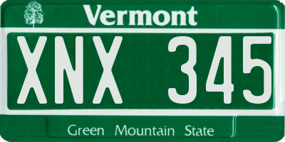 VT license plate XNX345