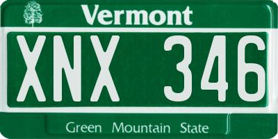 VT license plate XNX346