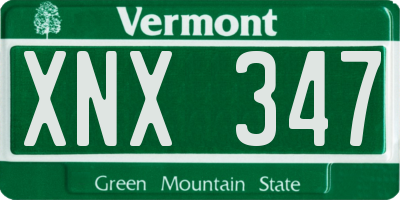 VT license plate XNX347