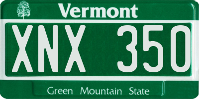 VT license plate XNX350