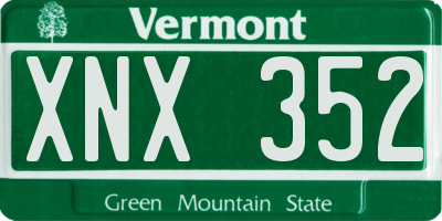 VT license plate XNX352
