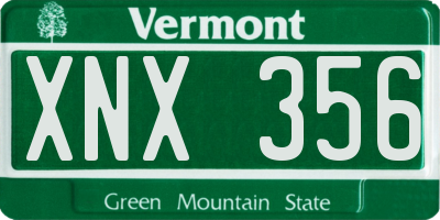 VT license plate XNX356