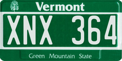 VT license plate XNX364