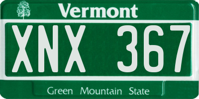 VT license plate XNX367