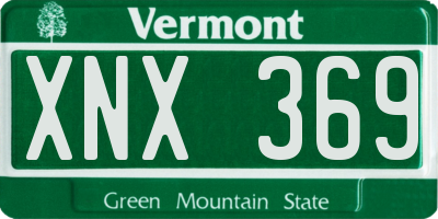 VT license plate XNX369