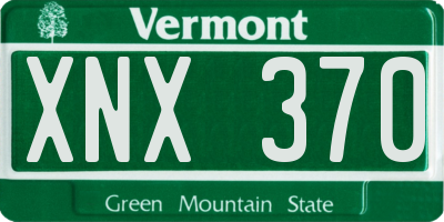VT license plate XNX370