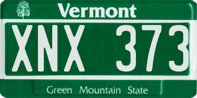 VT license plate XNX373