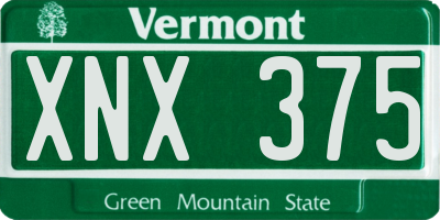 VT license plate XNX375